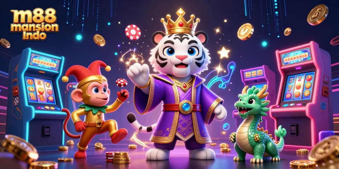 Menang besar dengan m88 mansion Indo yang menampilkan elemen kasino 3D yang berwarna-warni dan karakter yang menarik.
