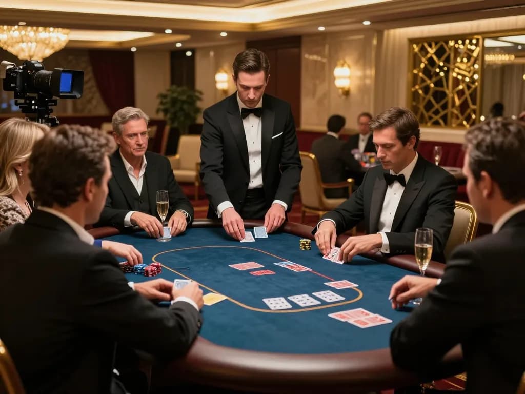 SC88 players enjoying an exclusive poker game in a luxury casino VIP area.