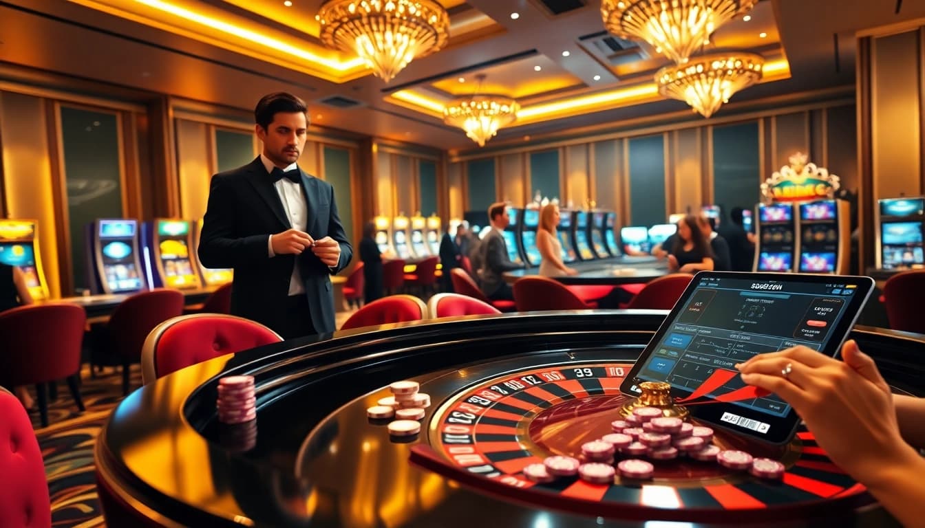 SODO66VN casino experience with players at a roulette table and engaging betting interfaces.