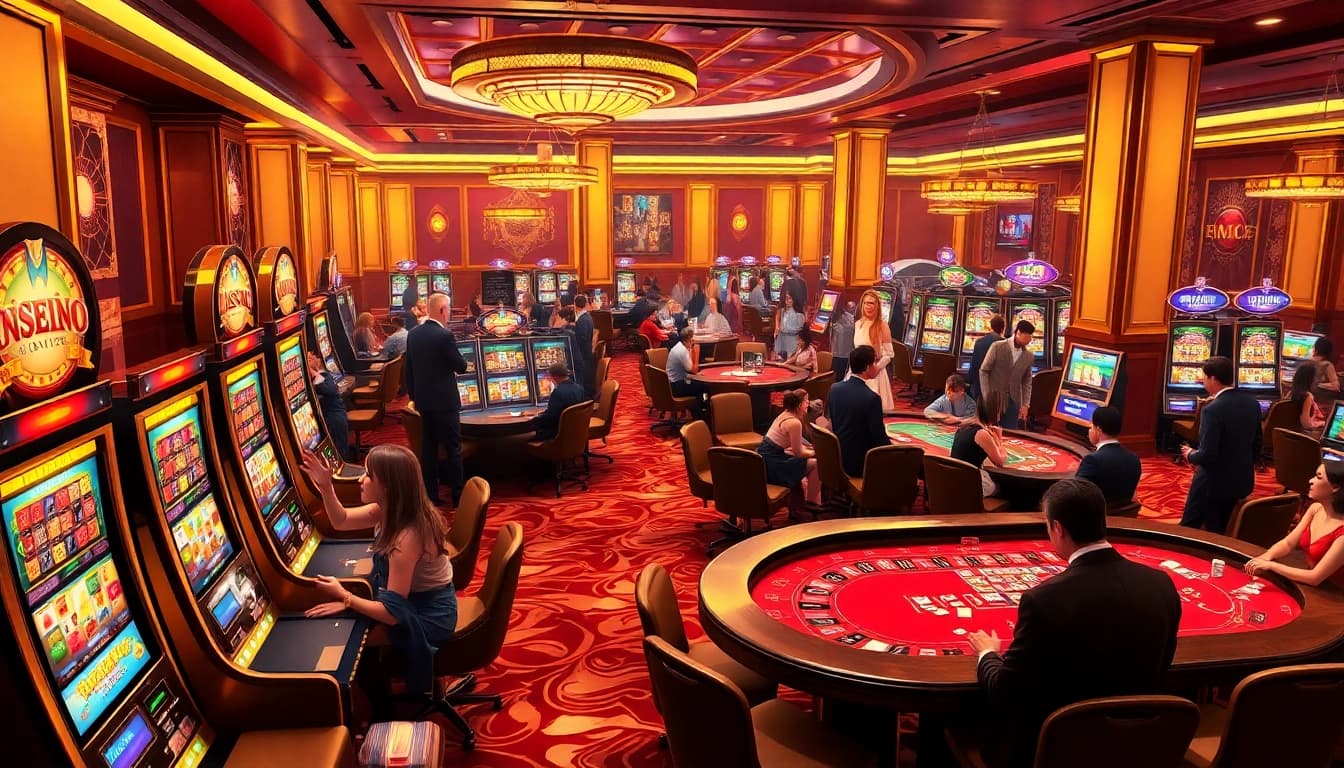 Nohudoithuong players celebrating their wins at luxurious casino tables.