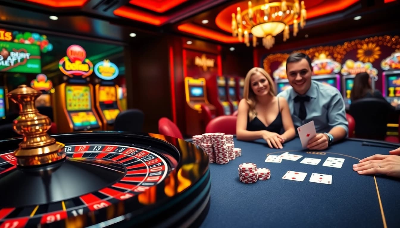 Experience the excitement of BL555 with vibrant casino elements and luxury gaming.