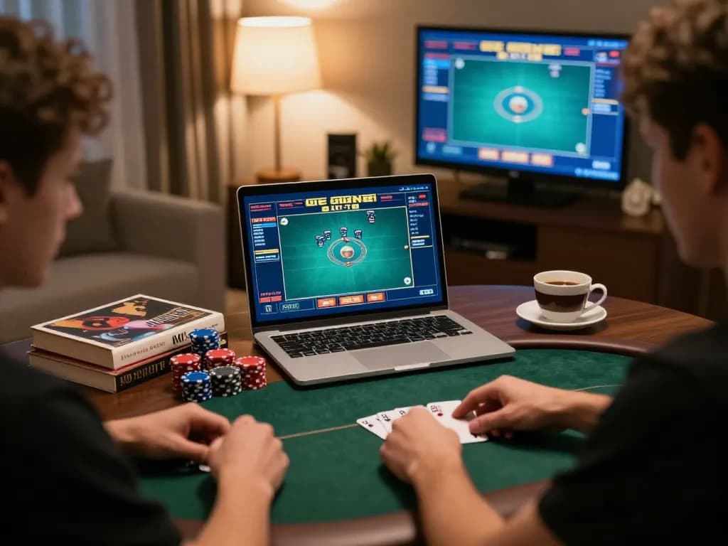 Engaging online poker gameplay demonstration at five88, focusing on player strategies.