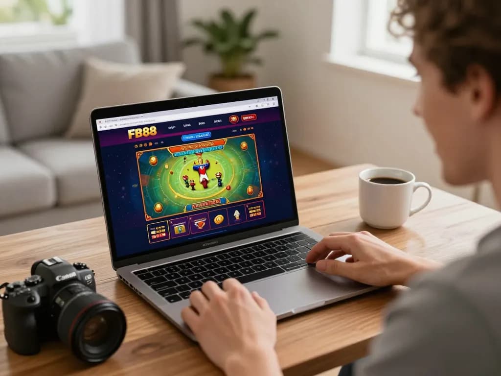 Engaging online gaming session at FB88 with a warm home atmosphere and interactive gameplay.