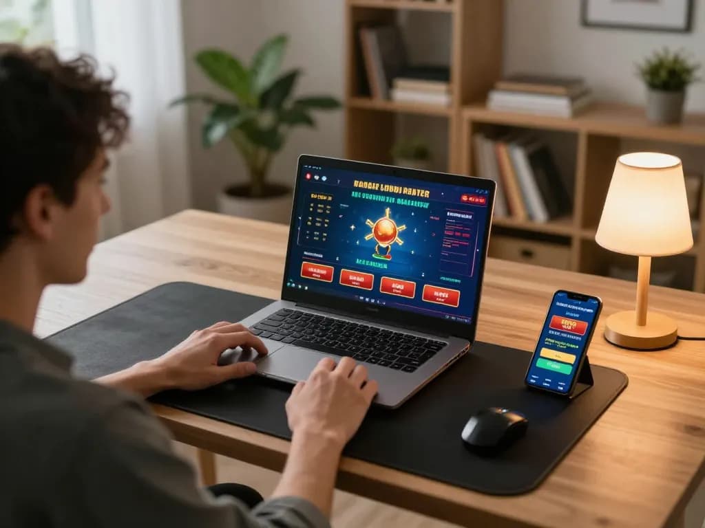 cm88 player enjoying a live dealer game at home, highlighting the excitement of online gambling.