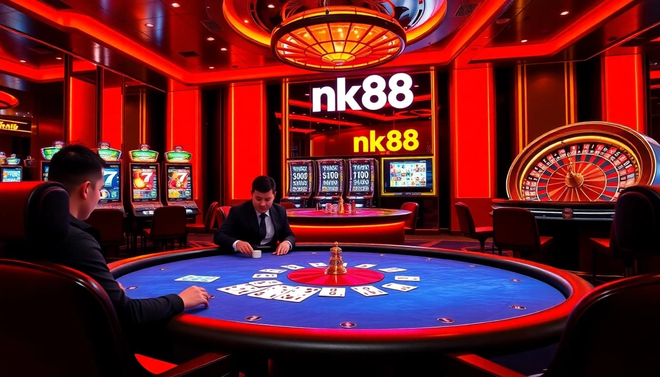 Exciting nk88 poker gameplay with high-stakes betting and dynamic casino elements