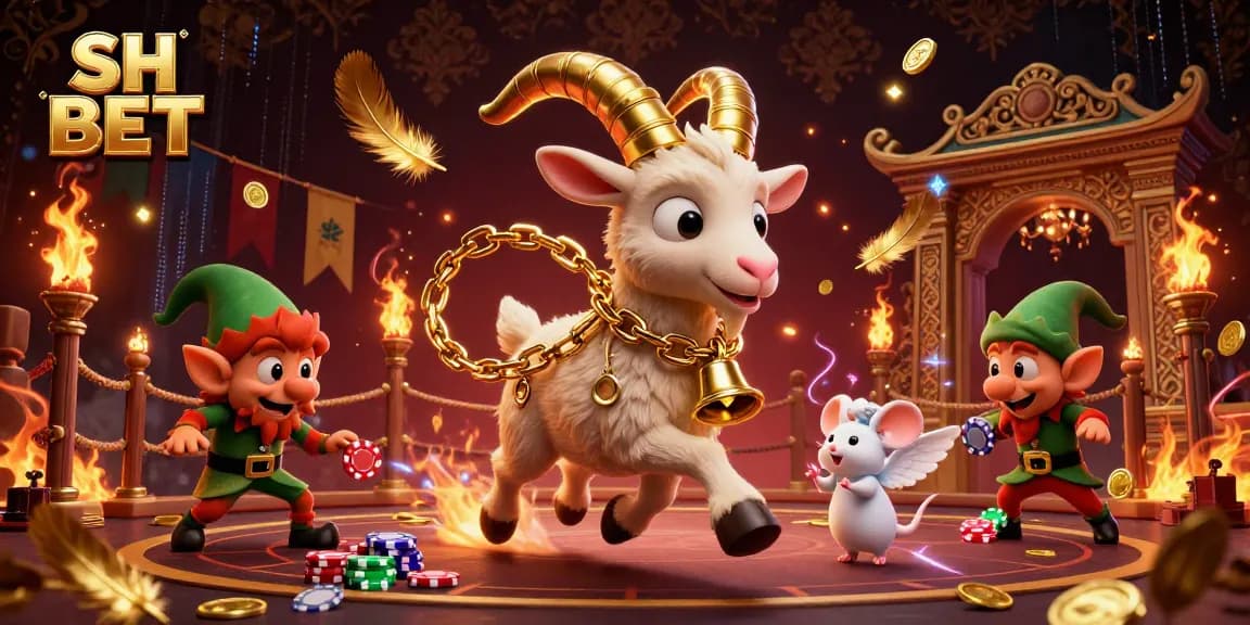 Engage in thrilling gaming at SH BET casino with Krampus and playful characters!