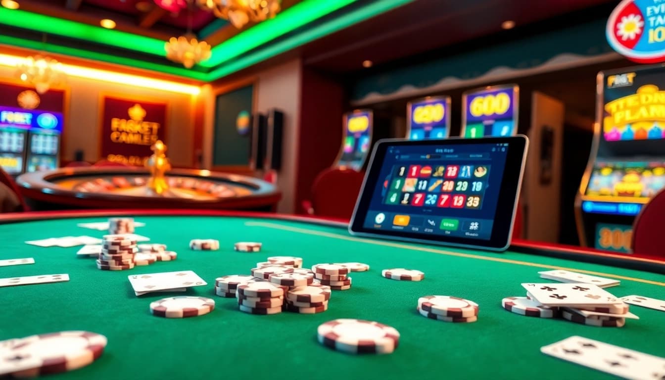 F8BET offers an exciting poker experience with luxurious casino elements, chips, and cards.