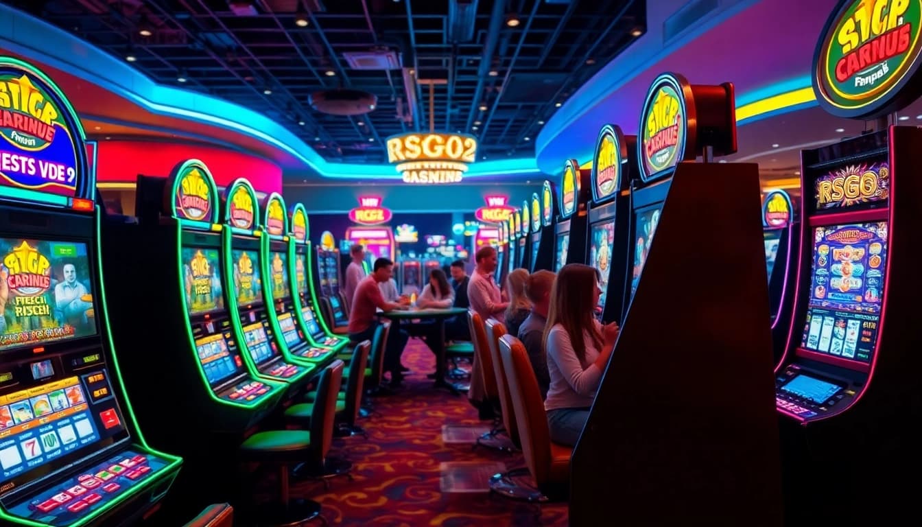 在熱鬧的賭場中，rsg雷神2遊戲機吸引著玩家的目光。