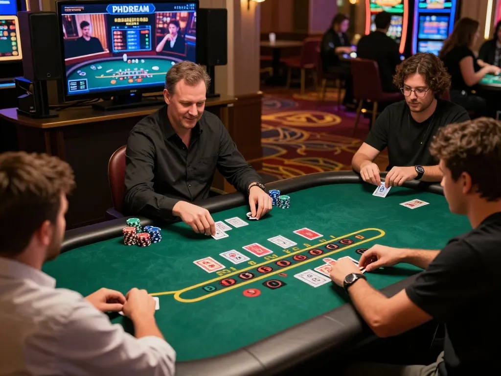 PHDREAM6268 players enjoying live dealer blackjack with immersive gaming experience