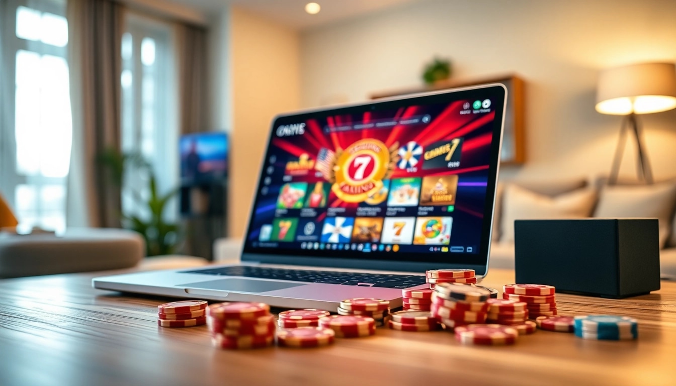 Erleben Sie casino spielen online mit einem modernen Gaming-Setup und bunten LED-Lichtern.