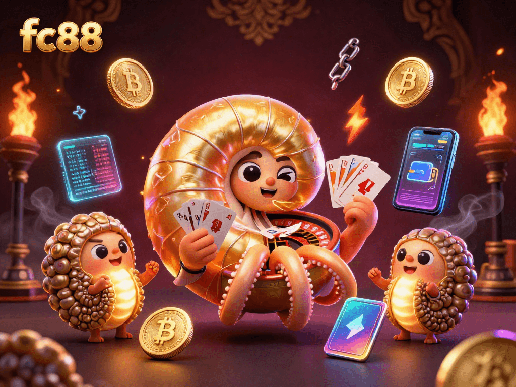 Chơi game fc88 hấp dẫn với nautilus cổ đại và các đồng tiền tiền điện tử lấp lánh
