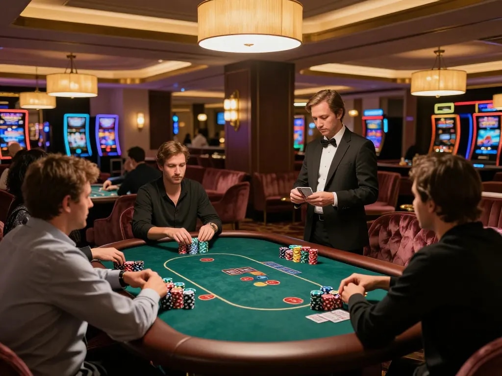 Engage in high-stakes games at trang casino's elegant VIP lounge with professional dealers and luxury.