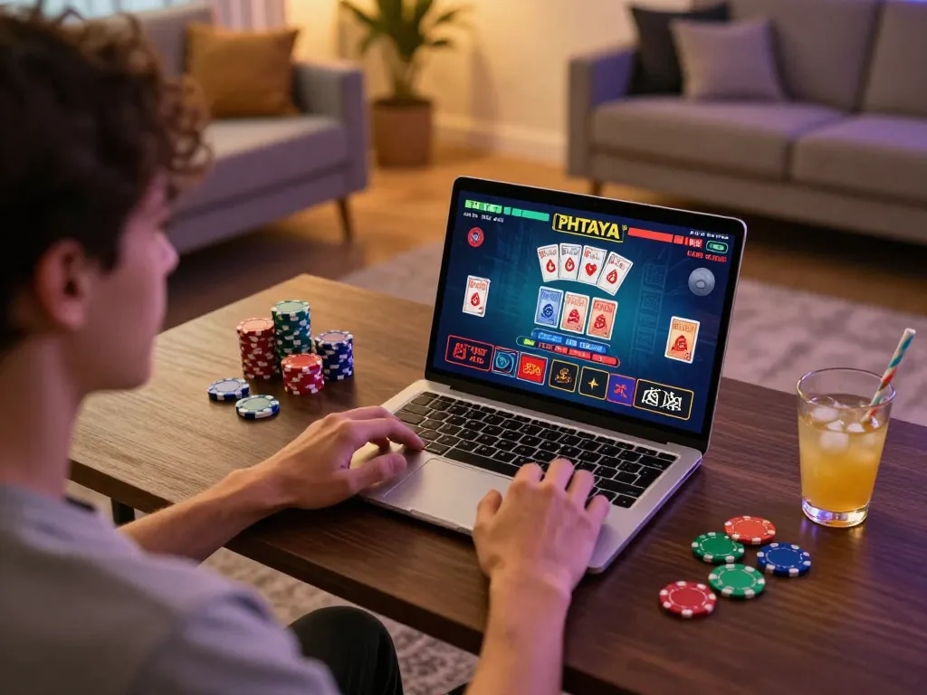 PHTAYA live dealer gaming scene showcasing online excitement and player engagement.