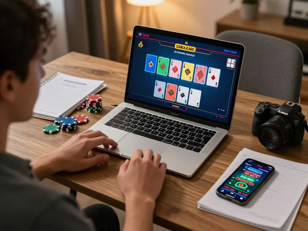 Playstation-experience enhancing blackjack strategies during online gaming session at home.