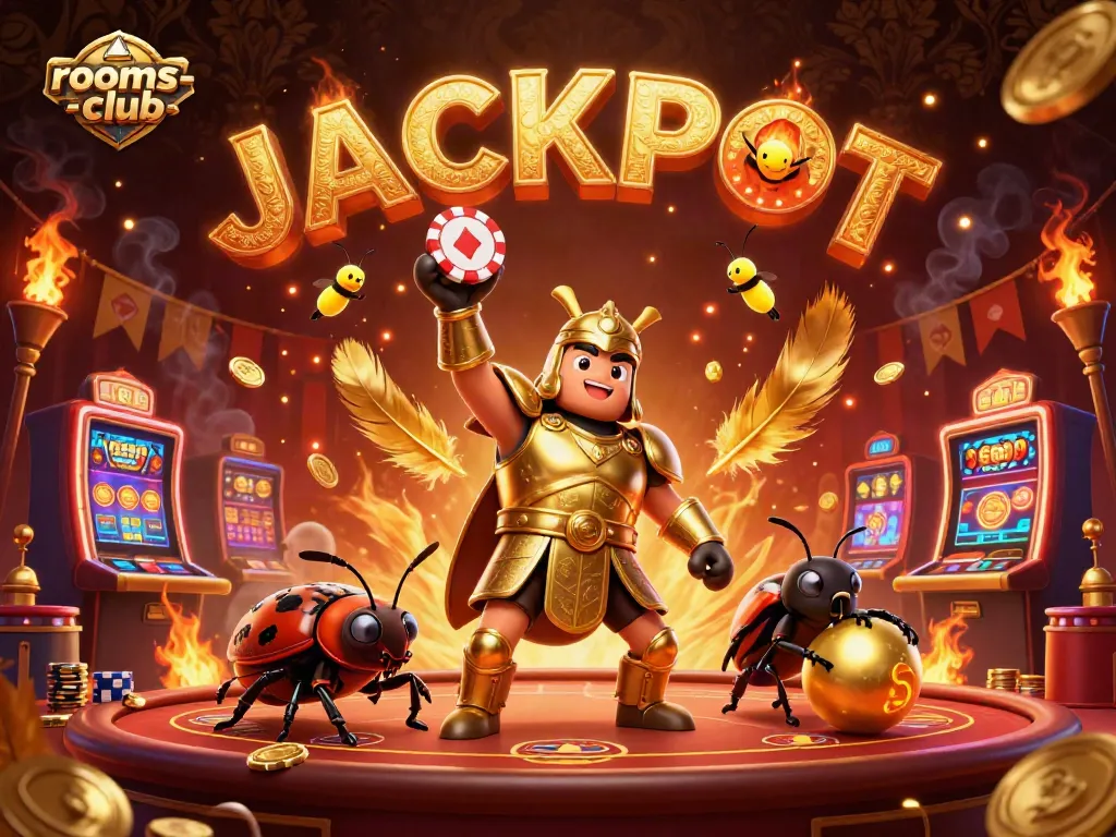rooms-club menampilkan kemenangan jackpot dengan karakter lucu di kasino