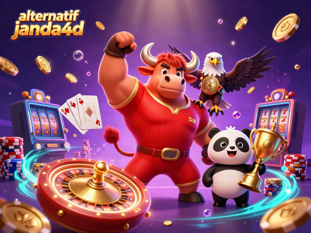 Permainan slot alternatif Janda4D dengan karakter kasino yang menarik.