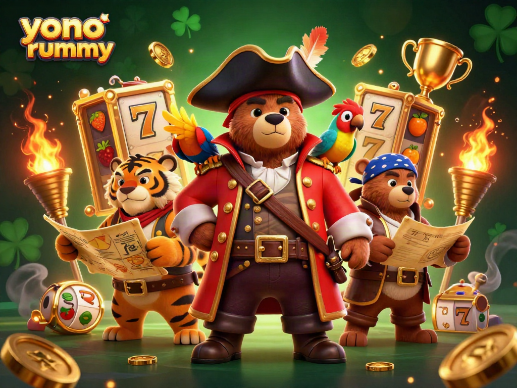 Menangkan permainan yono rummy dengan karakter kartun unik dan elemen kasino menarik.