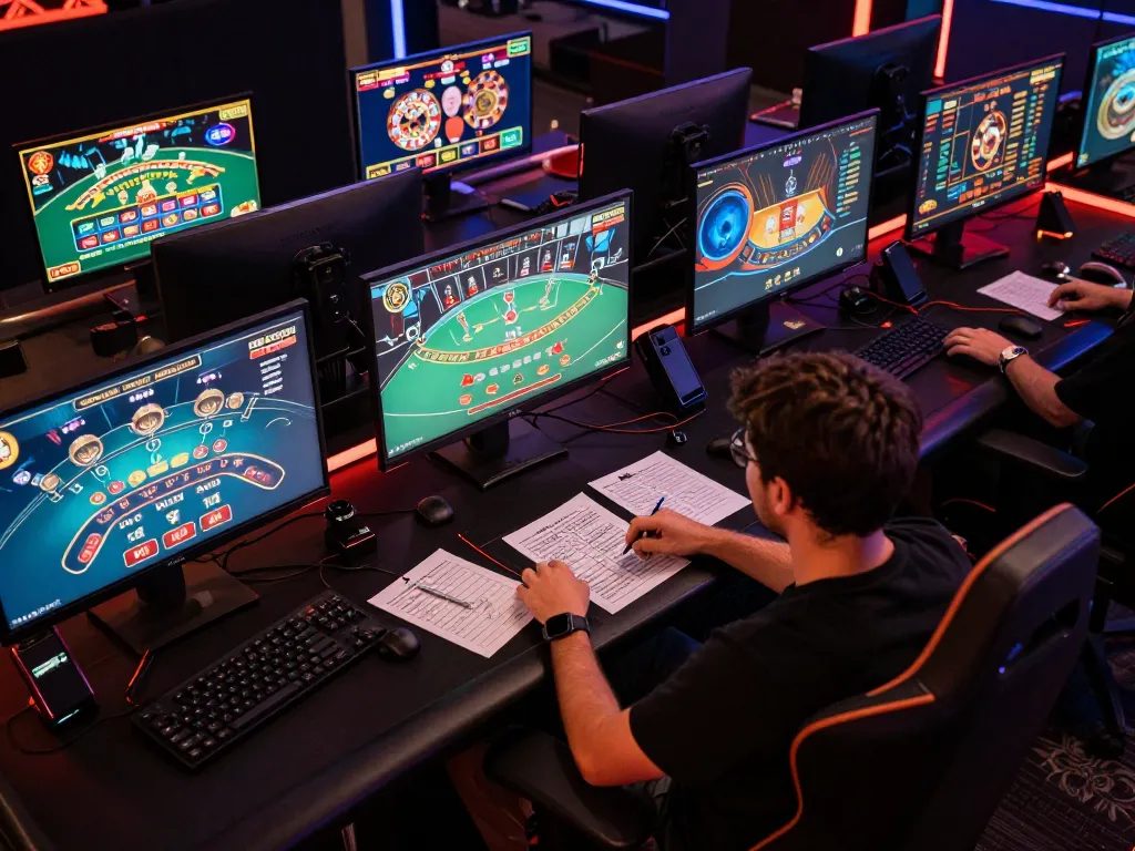 Engaging gameplay at an online casino showing live dealer action and strategic tools for Casino Online