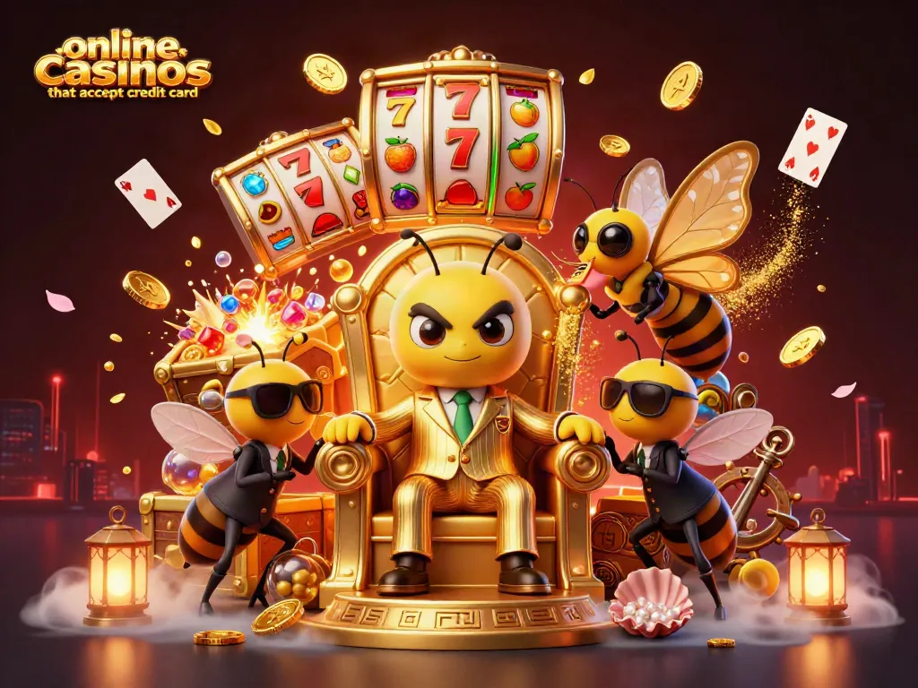 Experience thrilling gameplay at online casinos that accept credit card with vibrant characters and captivating elements.