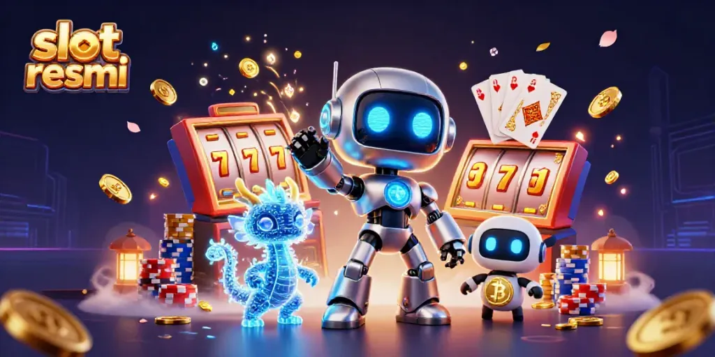 Spin the reels and win with slot resmi in this immersive 3D casino scene.