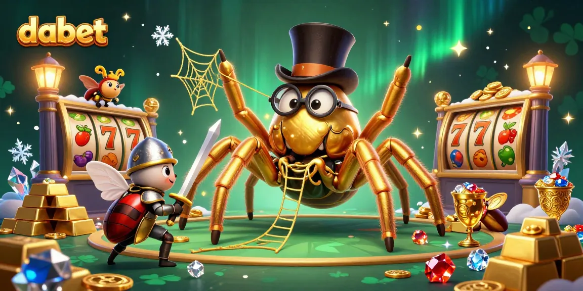 dabet brings excitement to players in a vibrant, gold-filled 3D casino scene.