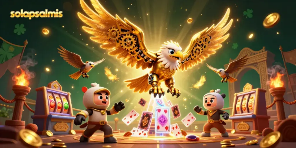Experience thrilling gameplay at solapsalmis as the dazzling golden eagle dives through slots excitement.
