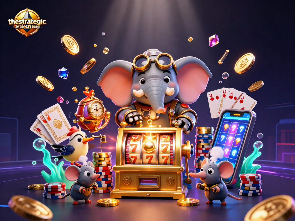 Experience the excitement at thestrategicprojectsteam with vibrant casino elements and a steampunk twist.