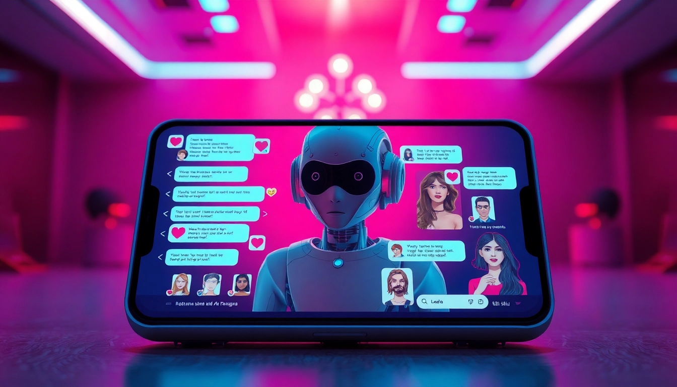 AI slut chatbot interface showcasing interactive dating experiences.