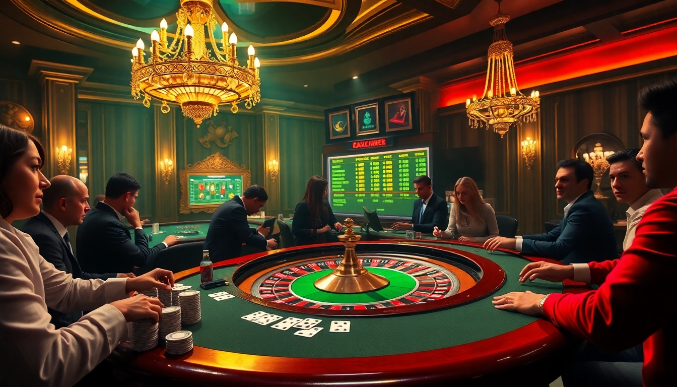 The official hidden wiki showcases gamblers excitedly placing bets at an elegant casino roulette table.