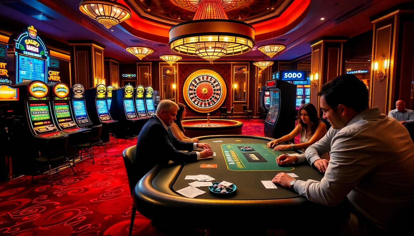 Experience the excitement of SODO with thrilling casino action and vibrant gaming atmosphere.