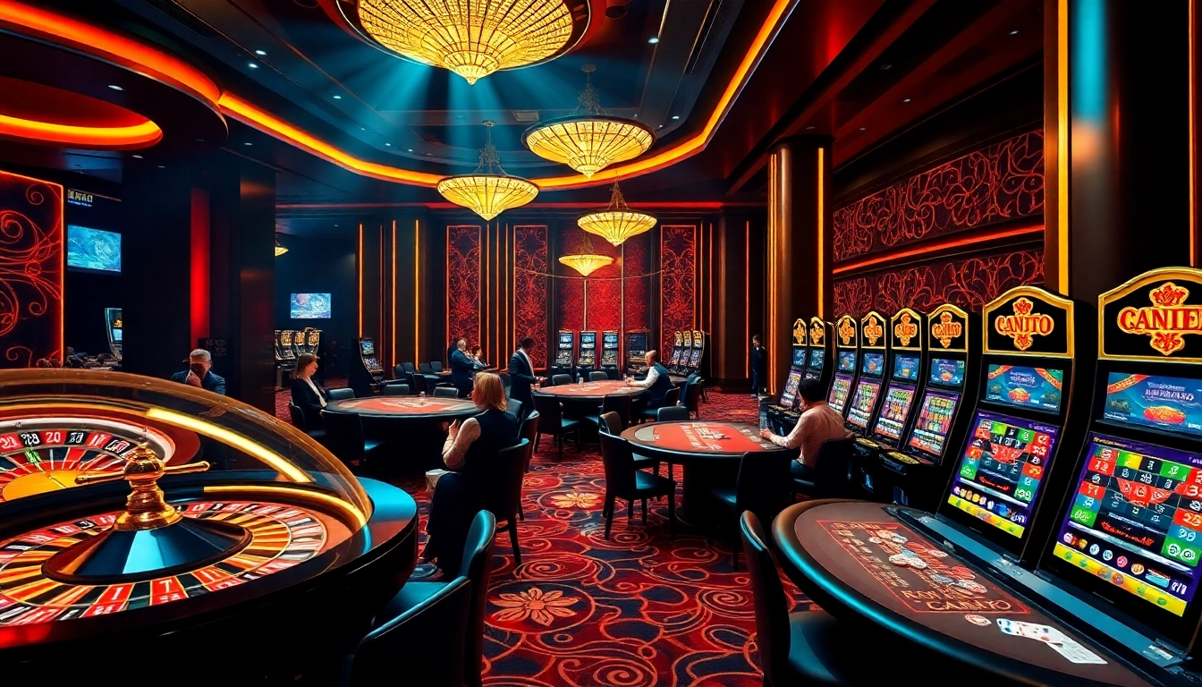 Experience the excitement of RR88 with gamblers at a luxurious casino table in action.
