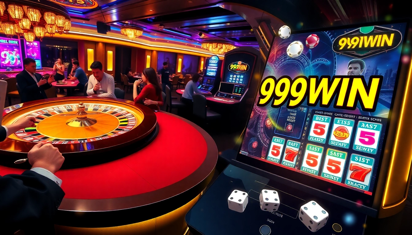 Players enjoying high-stakes games at 99WIN's luxurious casino table, showcasing excitement and winning potential.