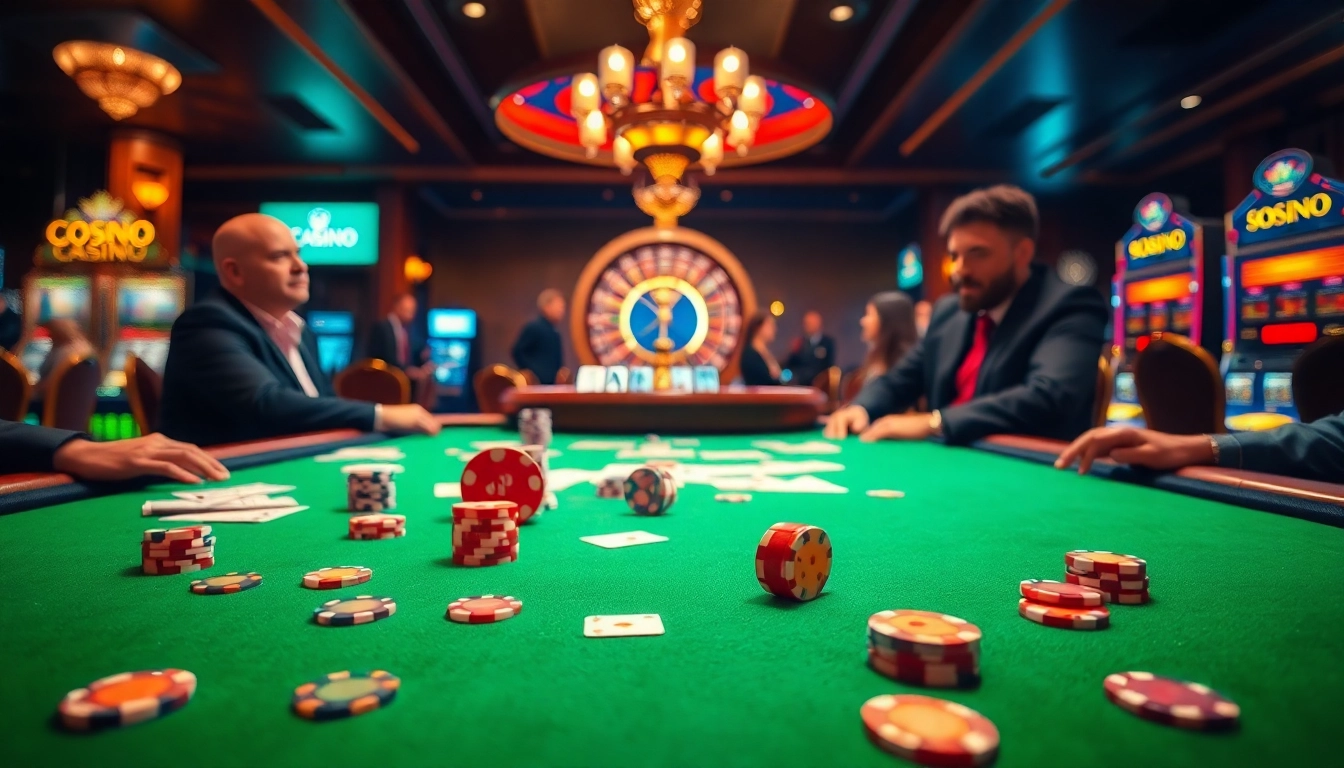 Players enjoying high-stakes games at SODO CASINO with vibrant gameplay elements.