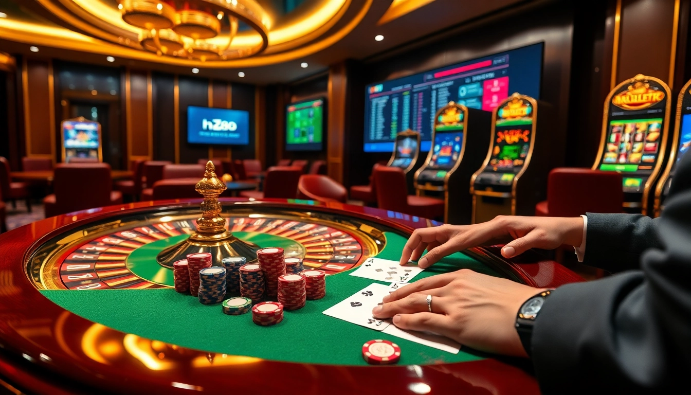 Strategic betting with colorful poker chips at hz88 casino table showcasing expert gameplay