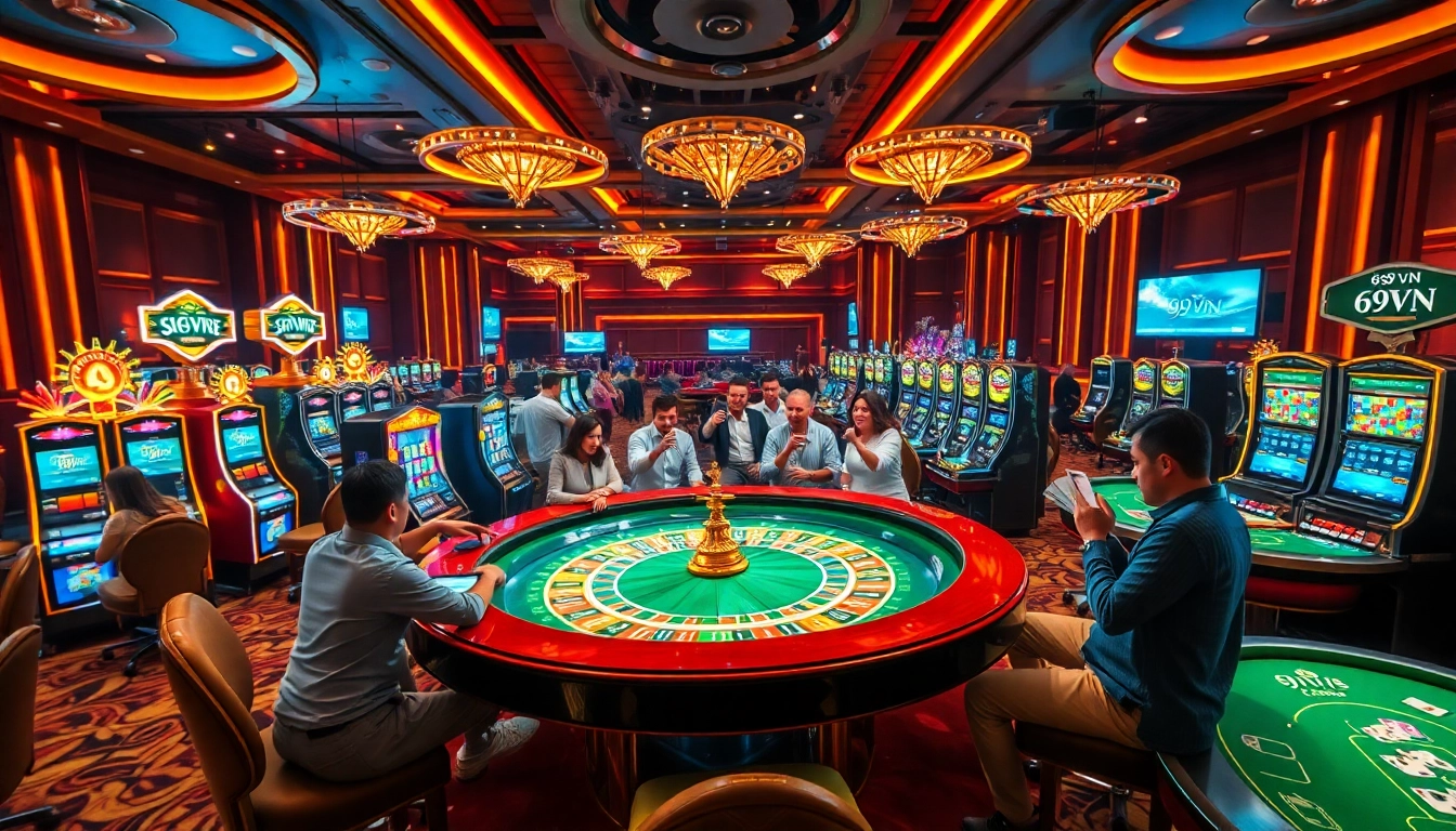 Experience the thrill of casino games at 69VN with vibrant roulette and exciting slots.